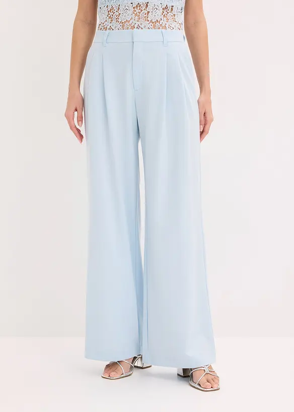 Pantalon large &agrave; pinces, bonprix