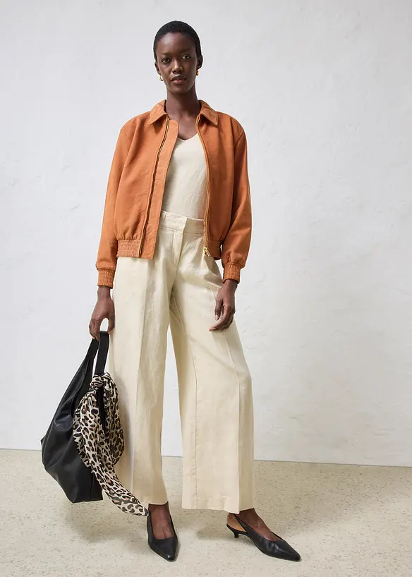 Blouson en cuir velours, bonprix