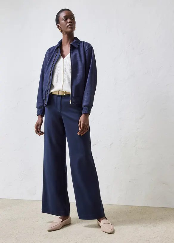 Blouson en cuir velours, bonprix