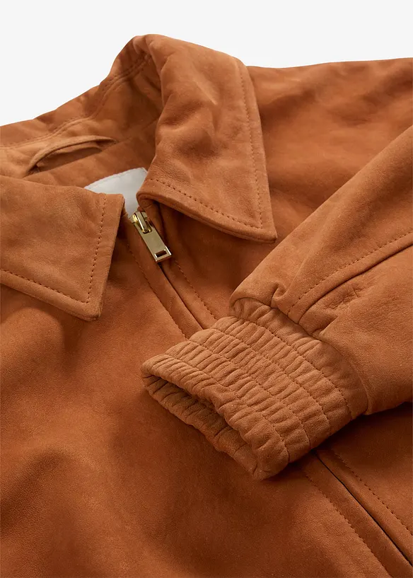 Blouson en cuir velours, bonprix