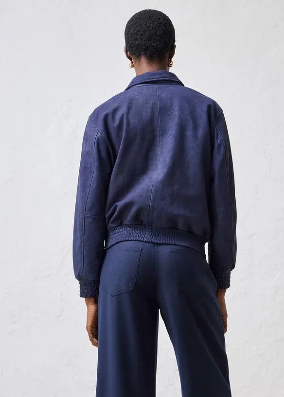 Blouson en cuir velours, bonprix