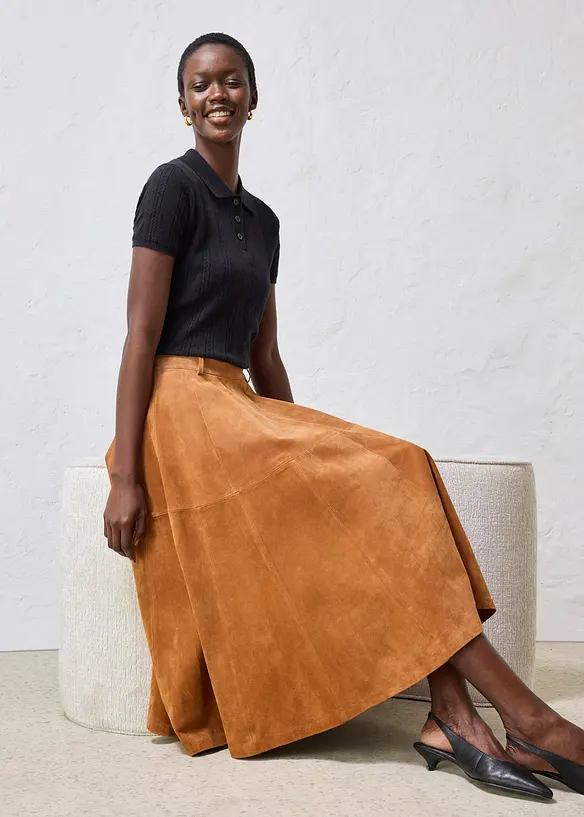 Jupe en cuir, bonprix