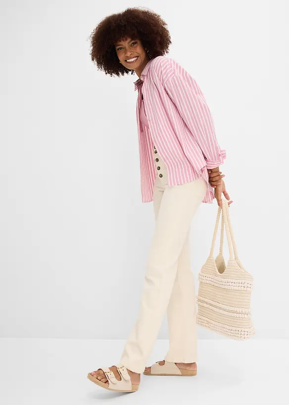 Jean droit taille haute, extensible, bonprix