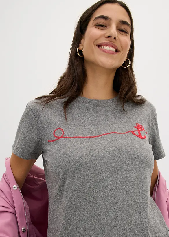 T-shirt brod&eacute;, bonprix