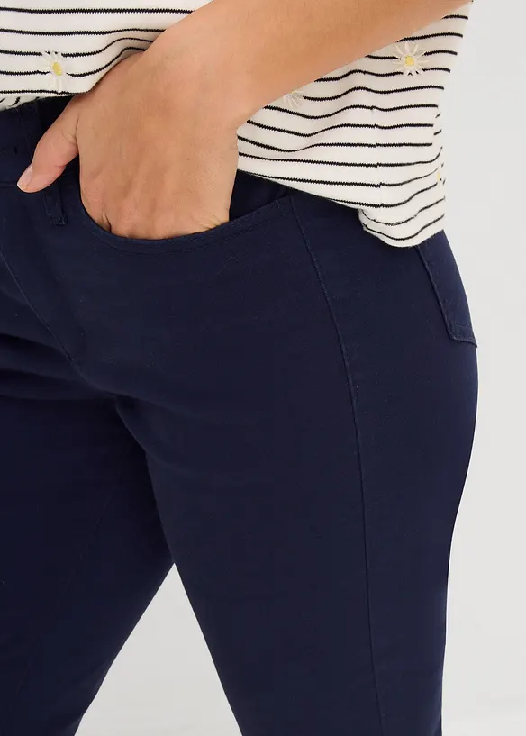 Pantalon corsaire &agrave; taille &eacute;lastiqu&eacute;e, bonprix