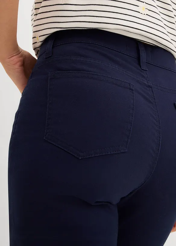 Pantalon corsaire &agrave; taille &eacute;lastiqu&eacute;e, bonprix