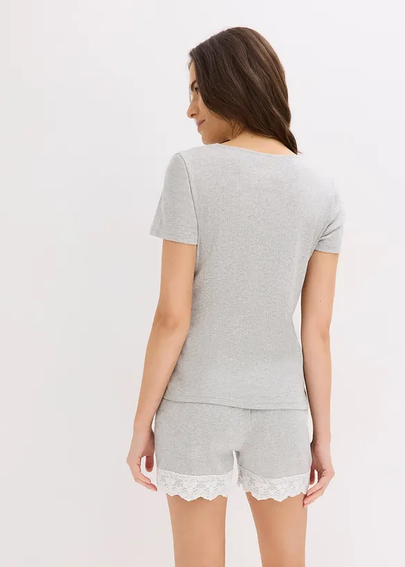 Pyjashort en coton c&ocirc;tel&eacute;, bonprix