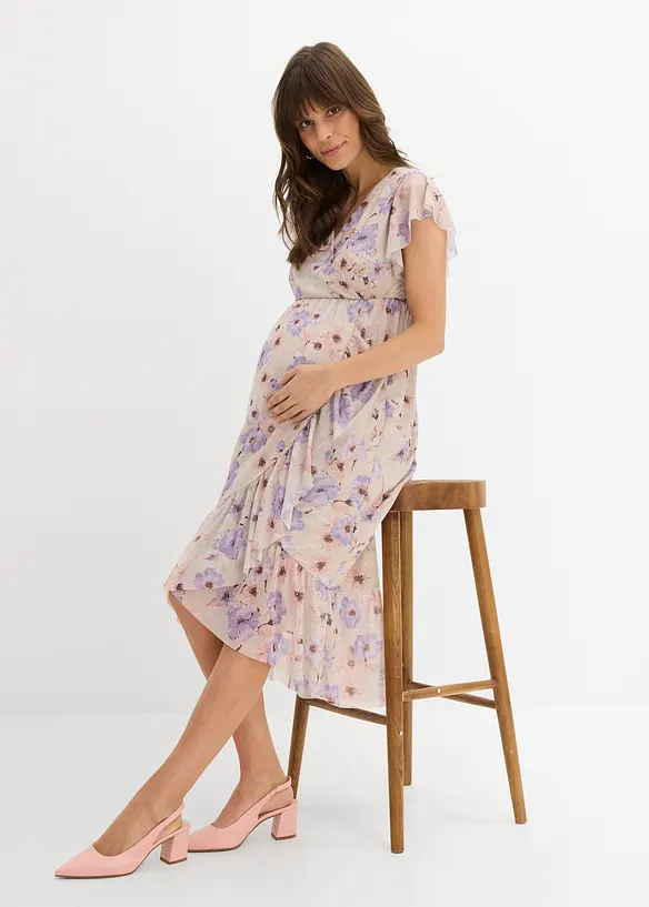 Robe de grossesse et d&rsquo;allaitement en mesh extensible, bonprix