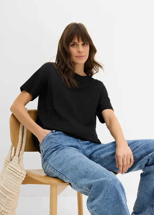 T-shirt de grossesse avec fonction d&rsquo;allaitement discr&egrave;te, bonprix