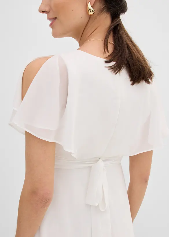 Robe de mari&eacute;e en mousseline pour la grossesse et l&rsquo;allaitement, bonprix