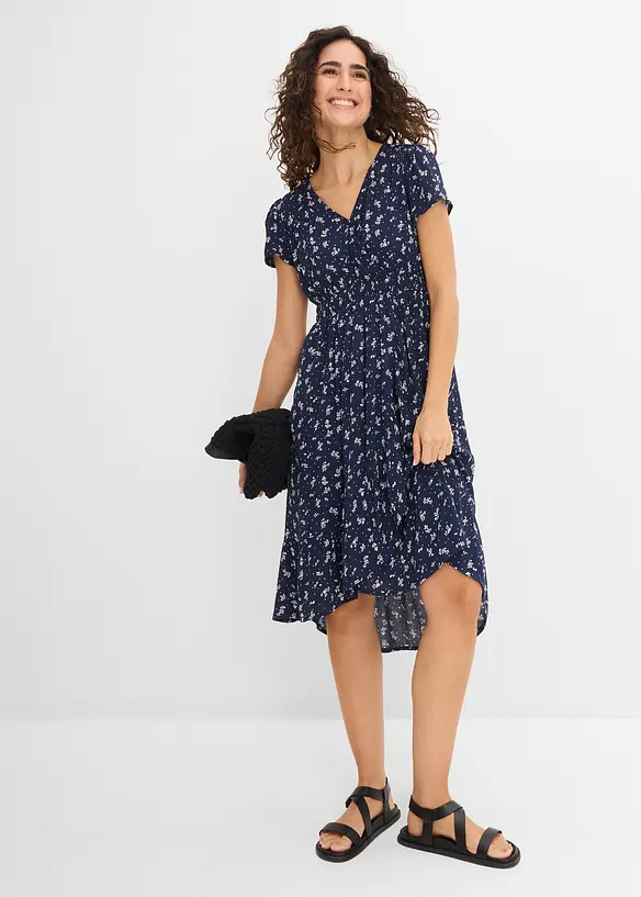 Robe de grossesse et d&rsquo;allaitement en cr&ecirc;pe, bonprix