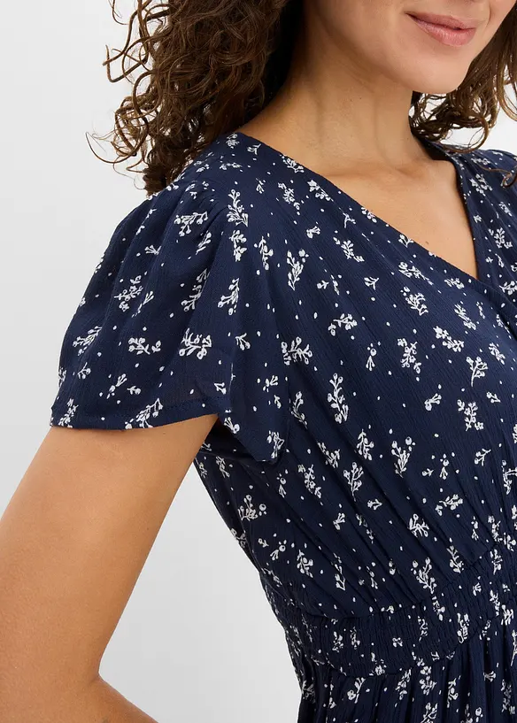 Robe de grossesse et d&rsquo;allaitement en cr&ecirc;pe, bonprix