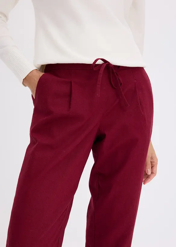 Pantalon en lin m&eacute;lang&eacute;, bonprix
