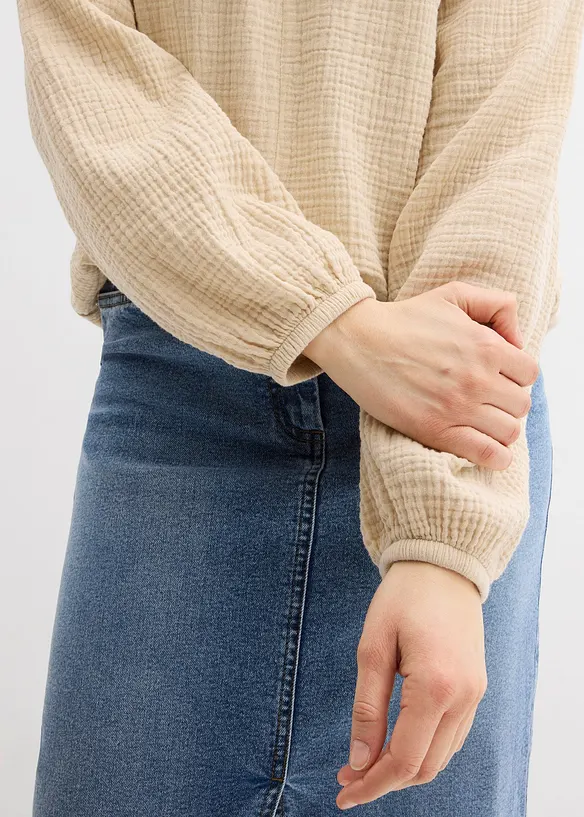 Blouse ample en gaze de coton, bonprix