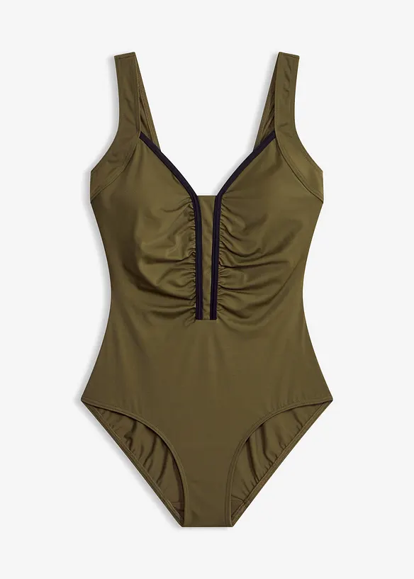 Maillot 1 pi&egrave;ce &agrave; passepoil, bonprix