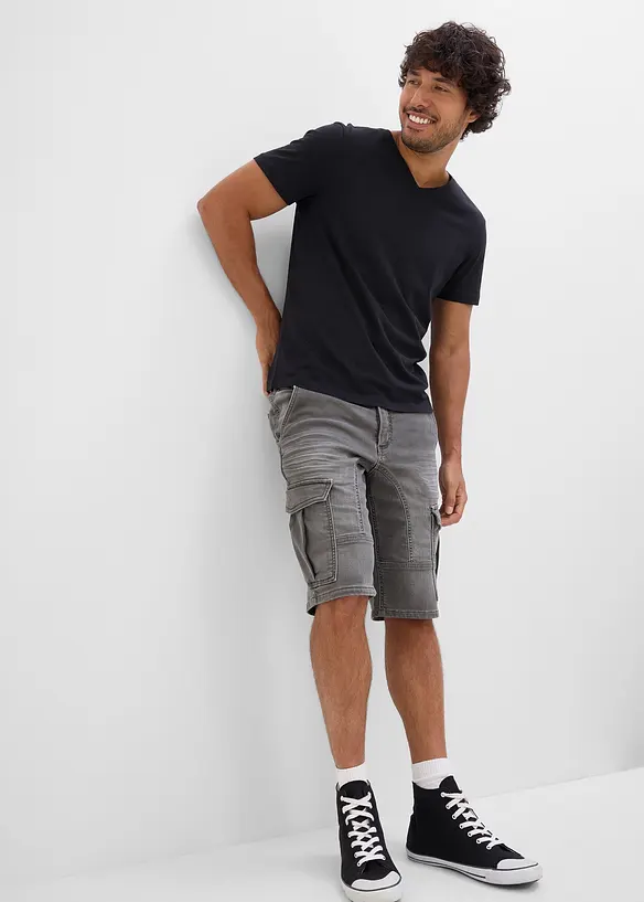 Lot de 3 T-shirts col V, bonprix