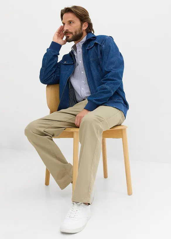 Pantalon droit et extensible, coupe classique, bonprix