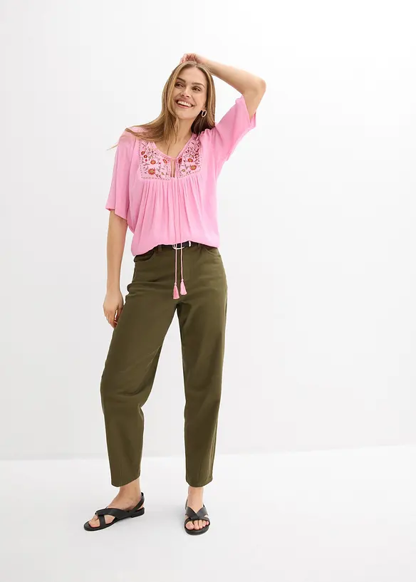 Tunique en viscose effet froiss&eacute;, bonprix