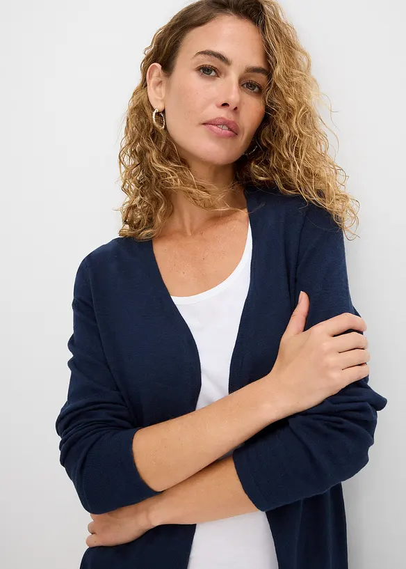 Gilet en maille 100% coton flamm&eacute;, bonprix