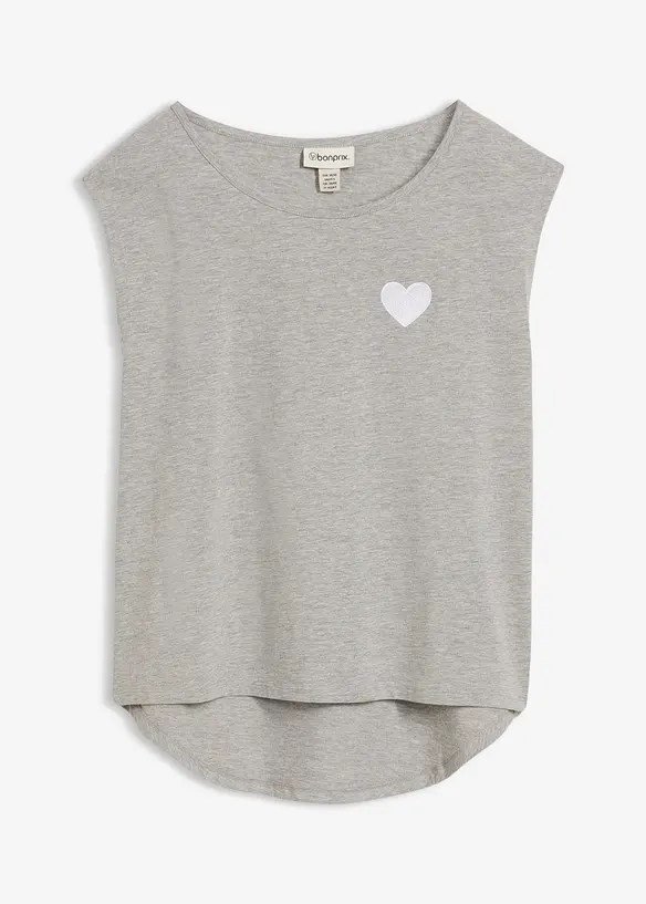 T-shirt fluide, plus long derri&egrave;re, bonprix