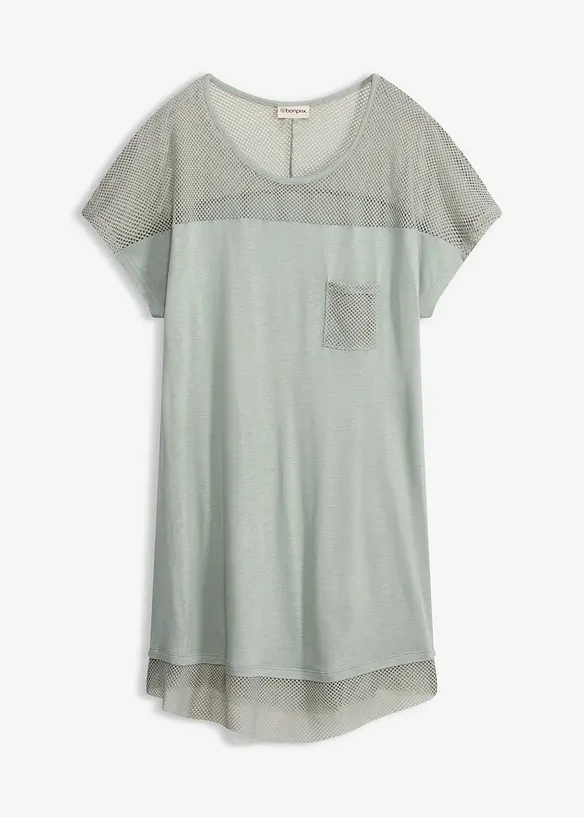 T-shirt long de plage en viscose fluide, bonprix