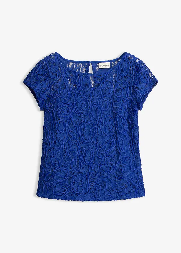Blouse manches courtes en dentelle, bonprix