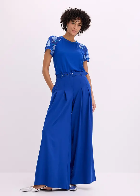 T-shirt avec manches en mousseline, bonprix