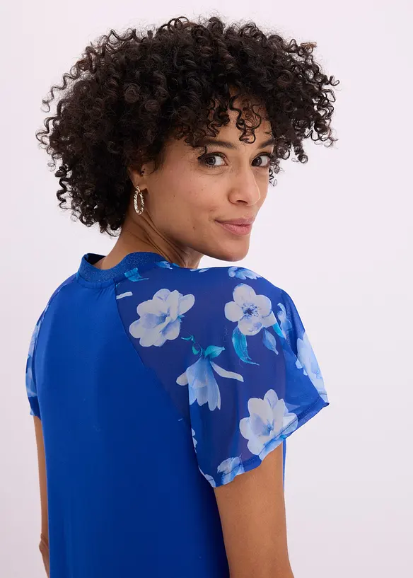 T-shirt avec manches en mousseline, bonprix