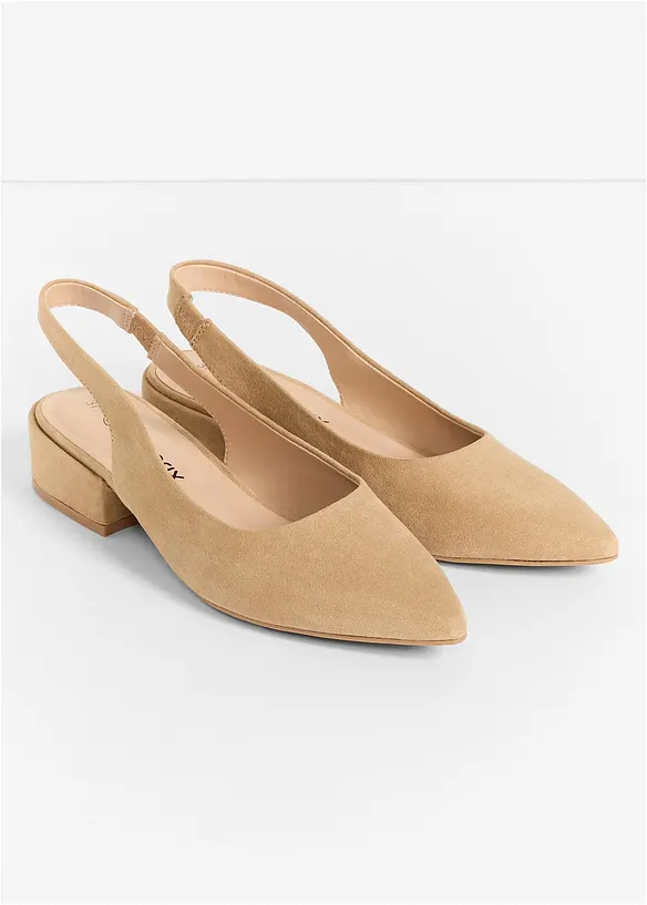 Escarpins slingback &agrave; talon plat, bonprix