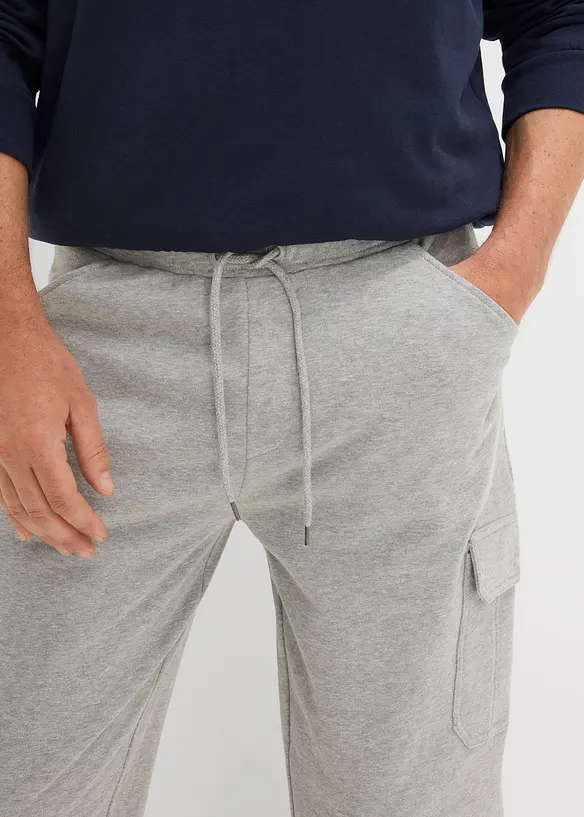 Bermuda cargo long en sweat 100% coton, regular, bonprix