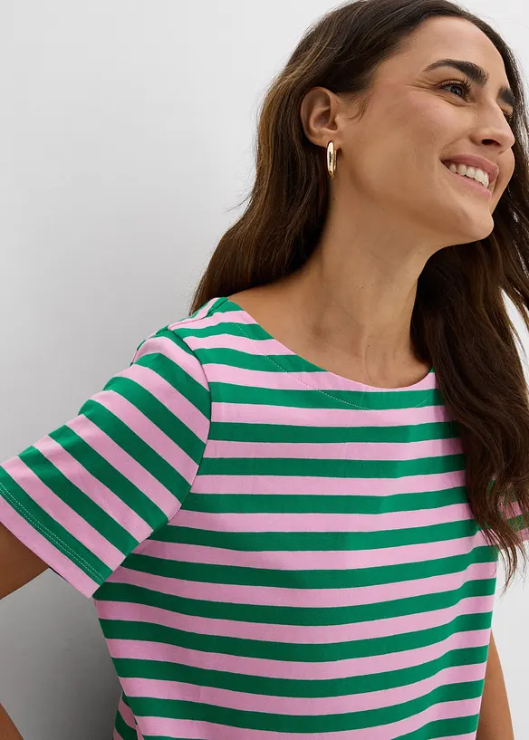 T-shirt &agrave; encolure bateau, bonprix