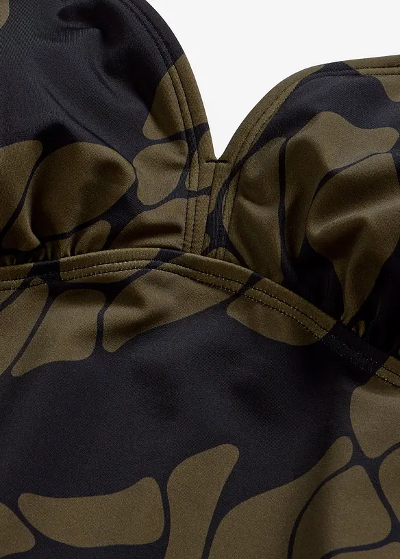 Maillot 1 pi&egrave;ce sculptant &agrave; col en V, maintien mod&eacute;r&eacute;, bonprix