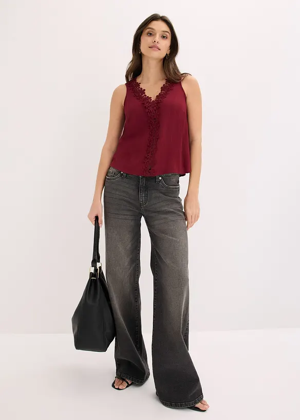 Top fluide en cr&eacute;pon textur&eacute;, bonprix