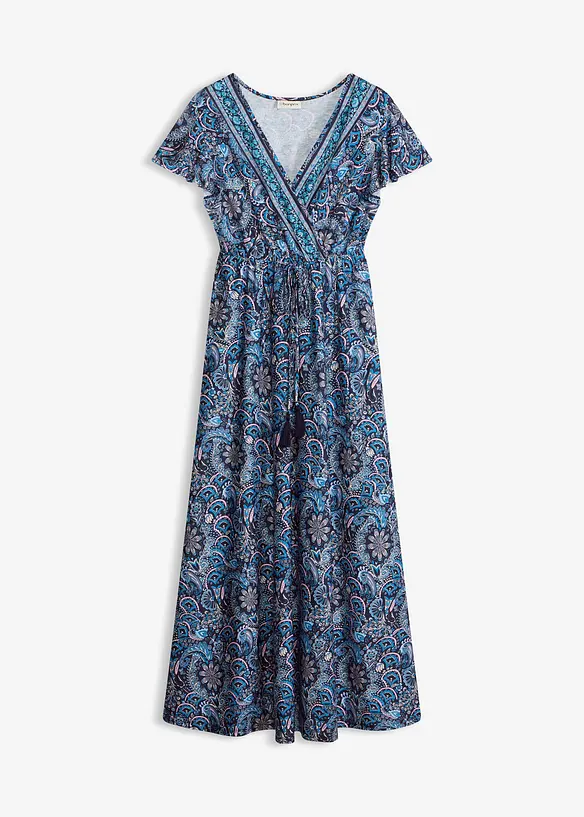 Robe longue en jersey imprim&eacute;, bonprix