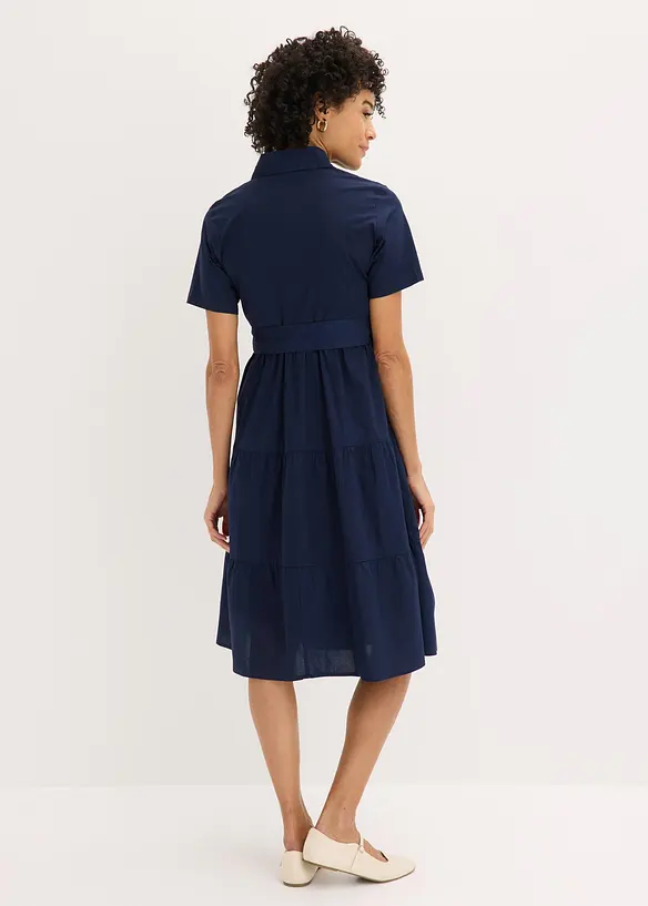 Robe-chemise en coton extensible, bonprix