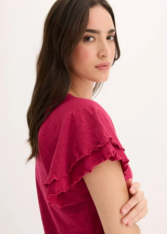 T-shirt &agrave; manches fantaisie, bonprix