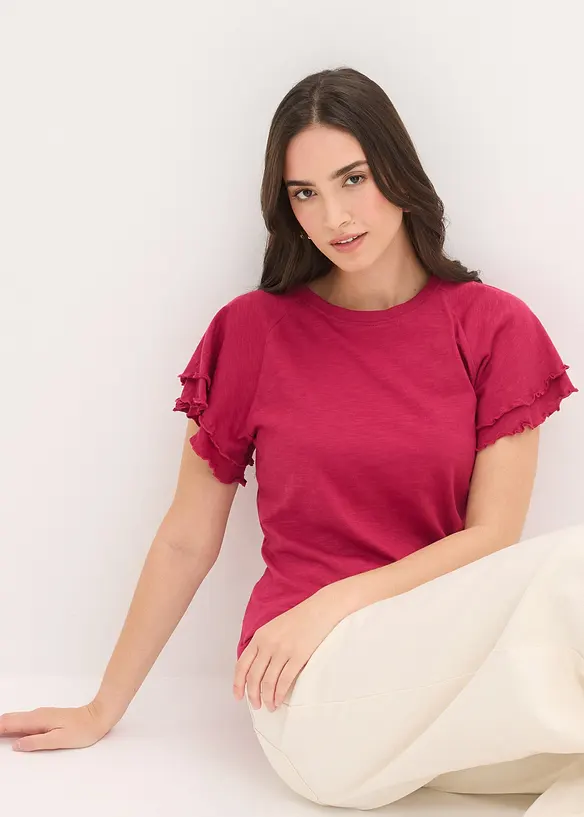 T-shirt &agrave; manches fantaisie, bonprix