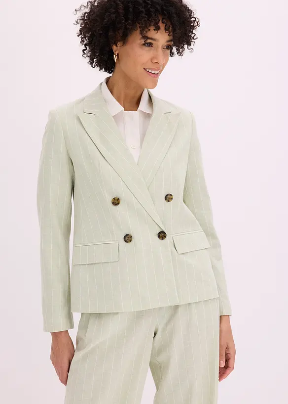 Blazer en lin majoritaire, bonprix