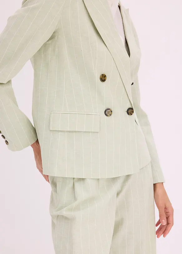 Blazer en lin majoritaire, bonprix