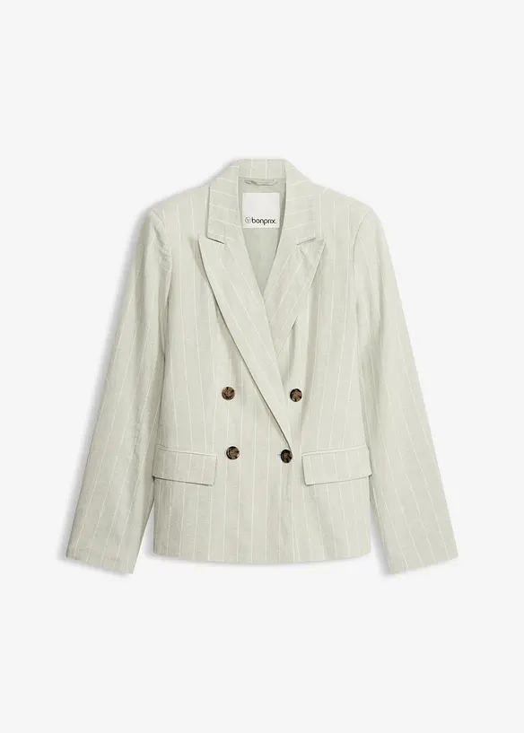 Blazer en lin majoritaire, bonprix