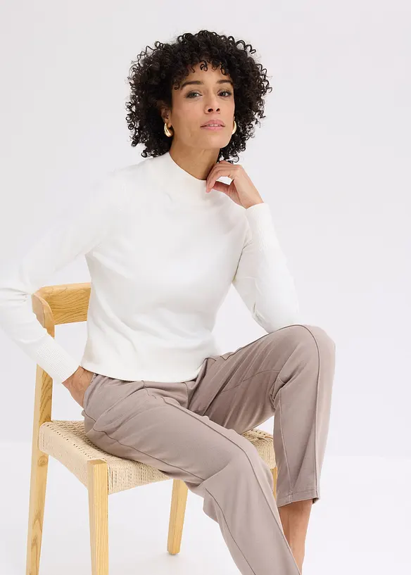 Pantalon &eacute;lastiqu&eacute; avec nervures devant, bonprix