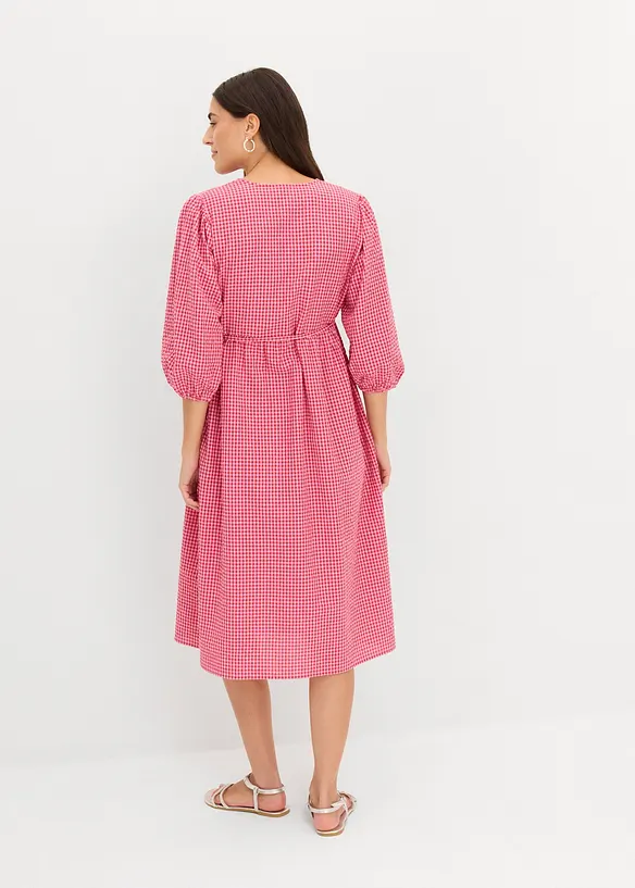 Robe portefeuille en mati&egrave;re textur&eacute;e, bonprix