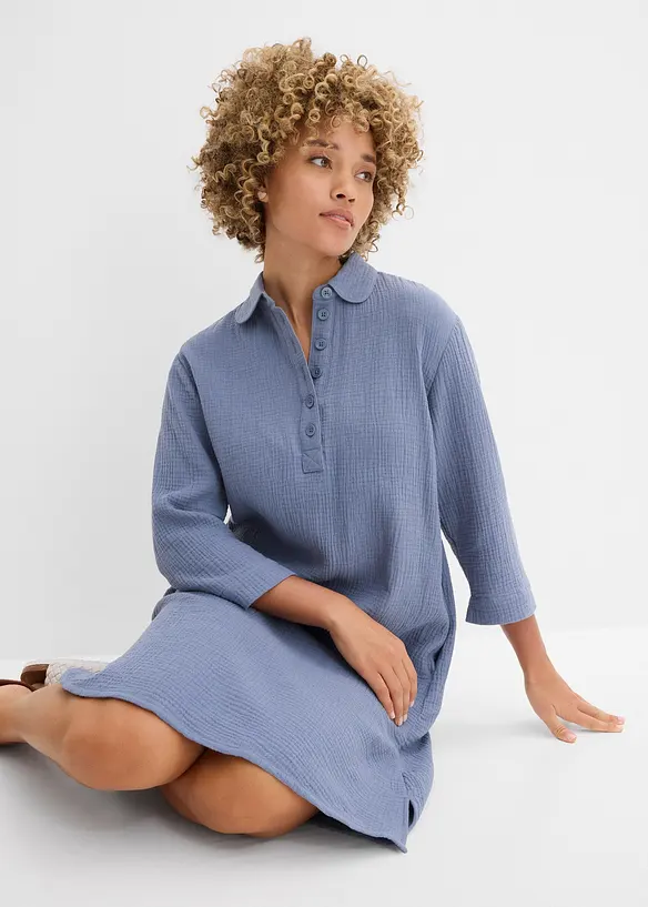 Robe-chemise en gaze de coton, bonprix
