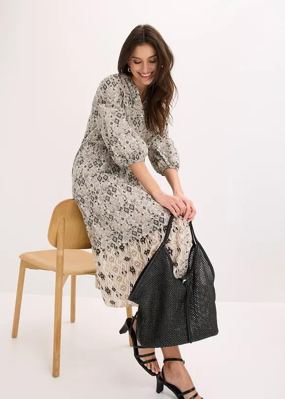 Robe midi en coton l&eacute;ger, bonprix