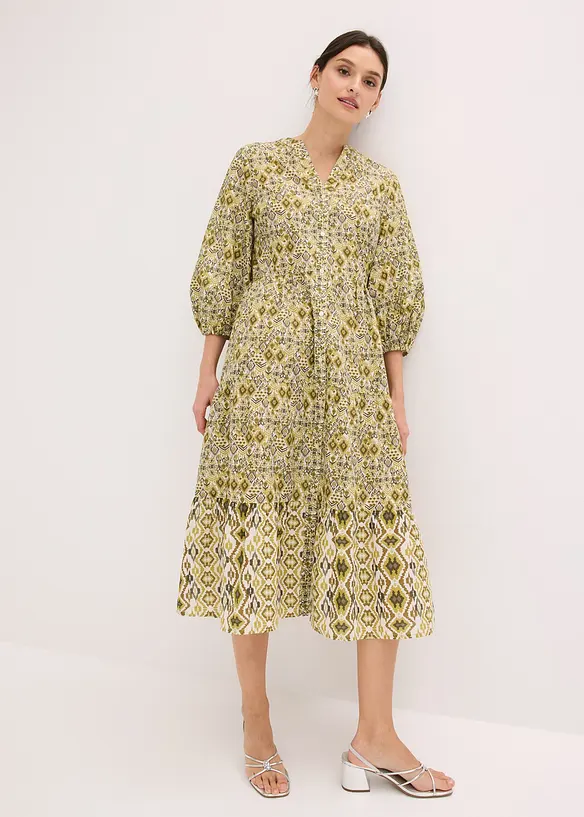 Robe midi en coton l&eacute;ger, bonprix