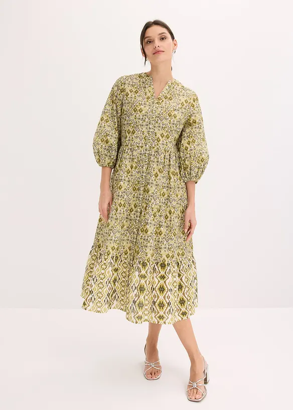 Robe midi en coton l&eacute;ger, bonprix