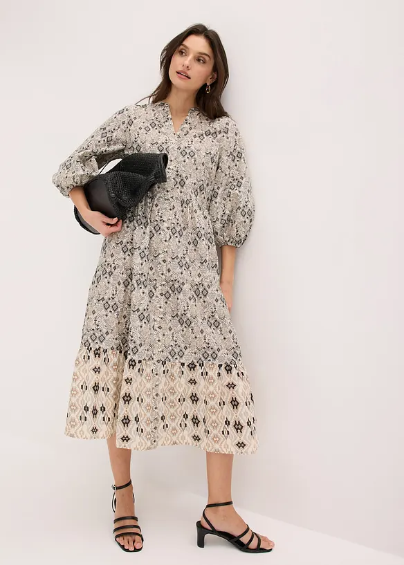 Robe midi en coton l&eacute;ger, bonprix