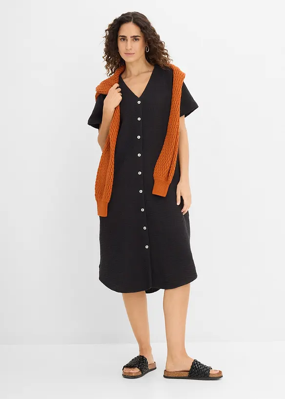 Robe chemise en gaze de coton douce, bonprix