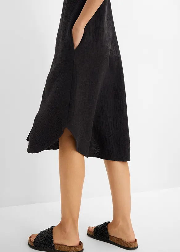 Robe chemise en gaze de coton douce, bonprix