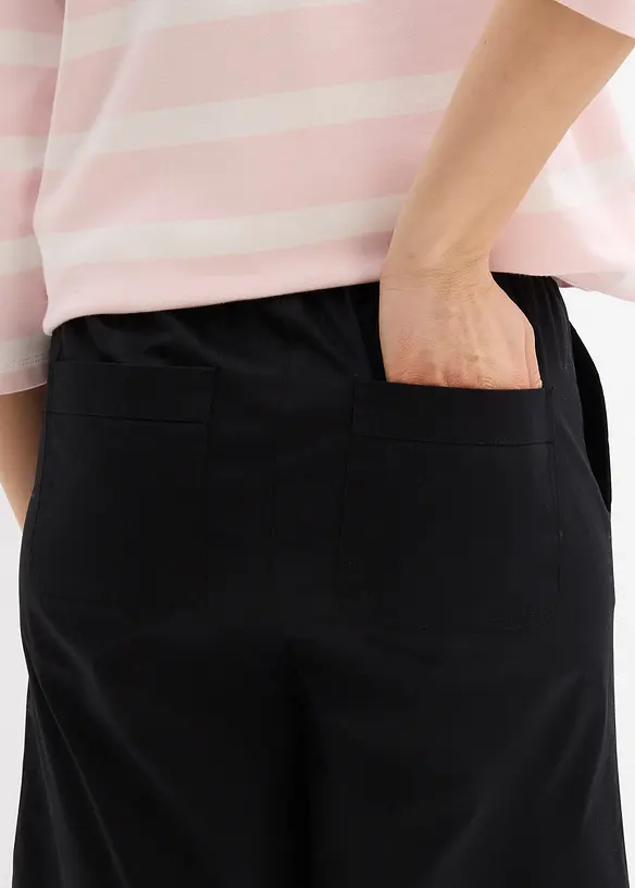 Bermuda effet paper touch en coton extensible, bonprix